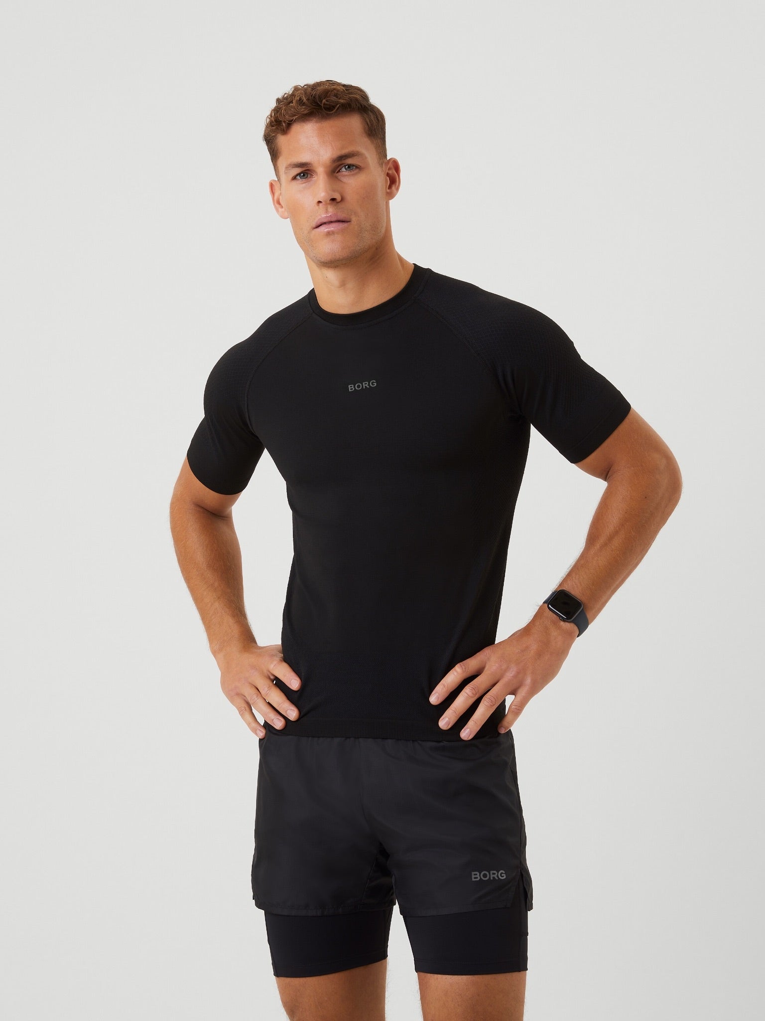 BJÖRN BORG Borg Running Seamless T-shirt Black Beauty