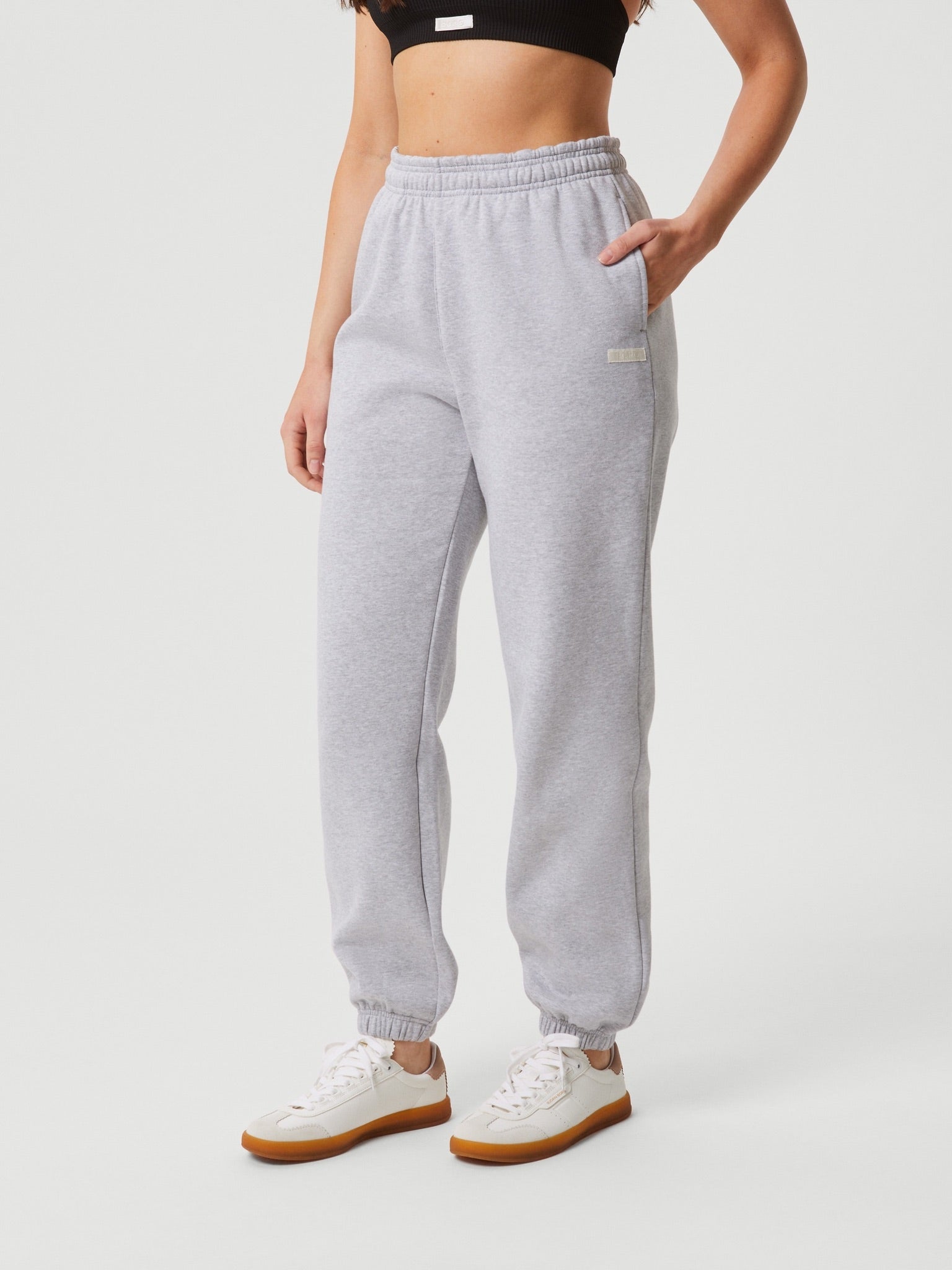 BJÖRN BORG Studio Oversized Pants Light Grey Melange