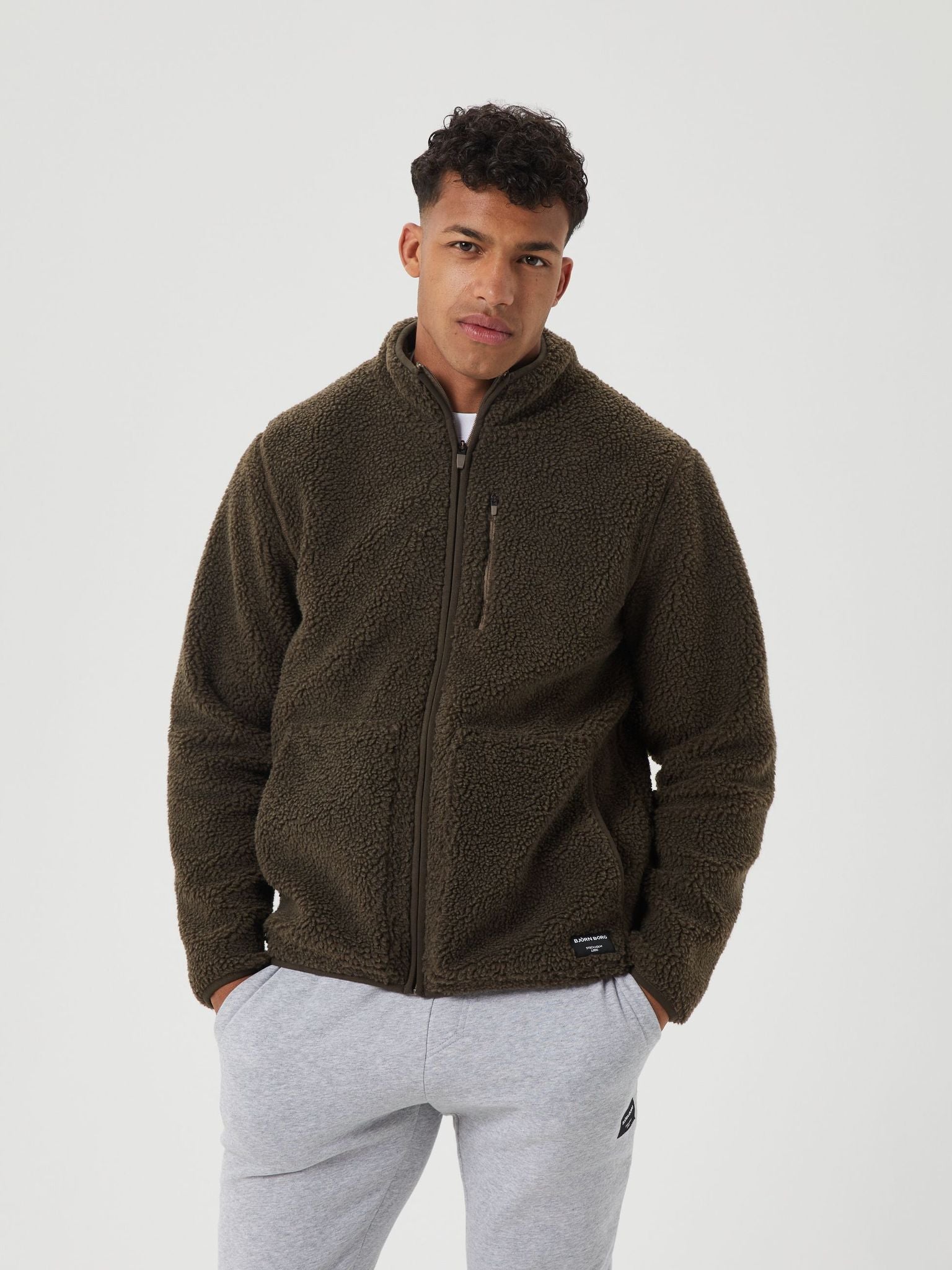 BJÖRN BORG Centre Pile Fleece Jacket Morel