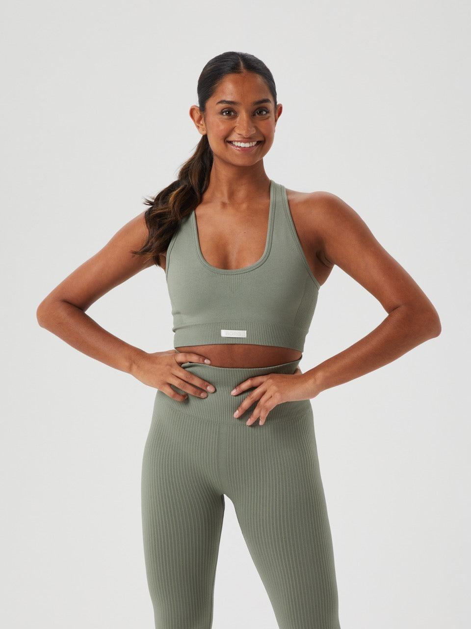 BJÖRN BORG Studio Low Seamless Bra Vetiver