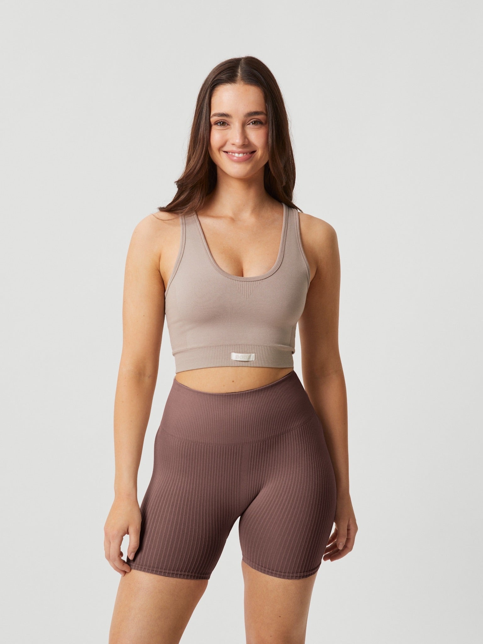 BJÖRN BORG Studio Seamless Rib Shorts French Toast