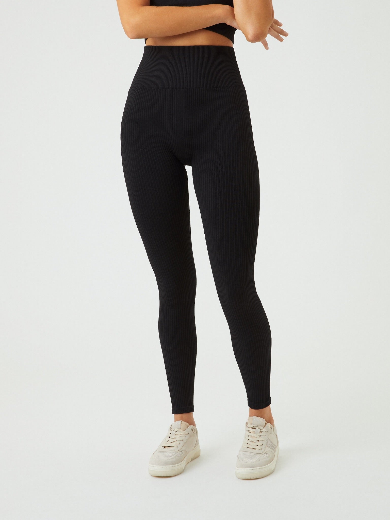 BJÖRN BORG Studio Seamless Rib Tights Black Beauty