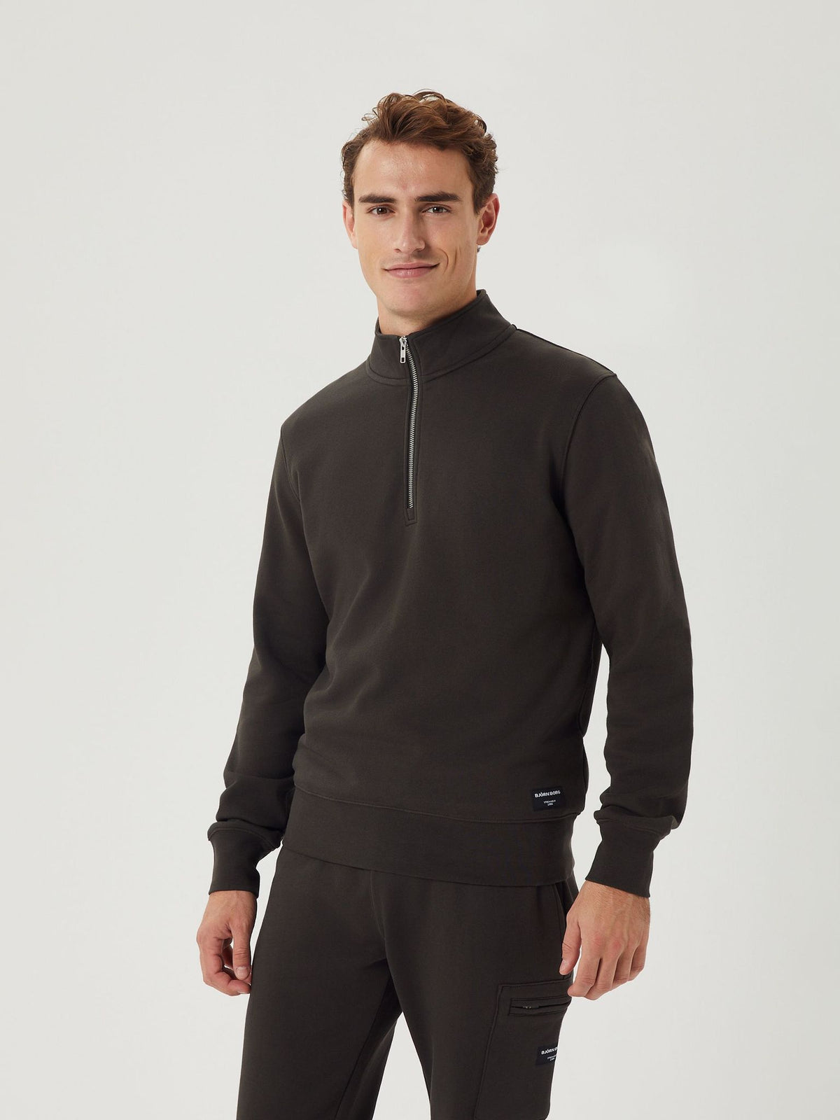 BJÖRN BORG Centre Half Zip Peat