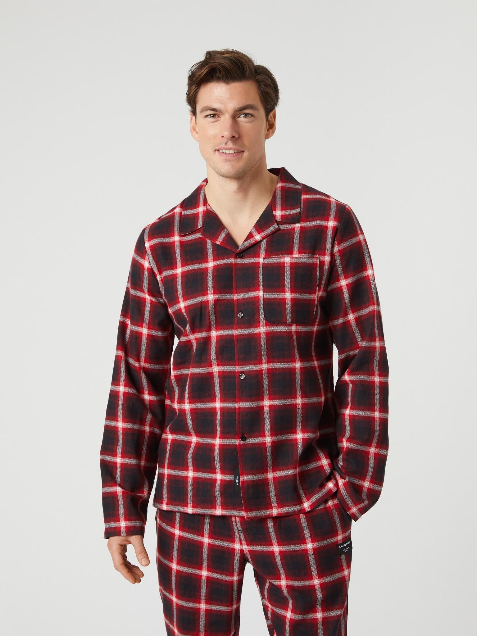 BJÖRN BORG Core Flannel Pyjama Shirt BB Lumber Check