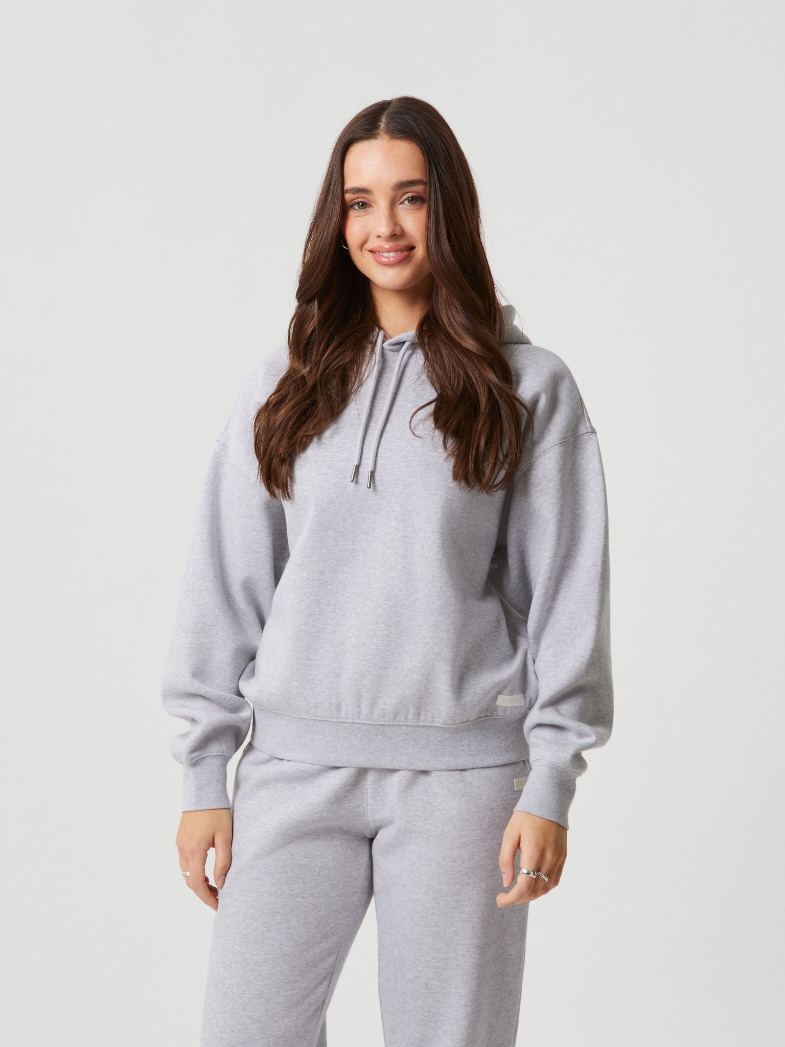 BJÖRN BORG Studio Oversized Hoodie Light Grey Melange