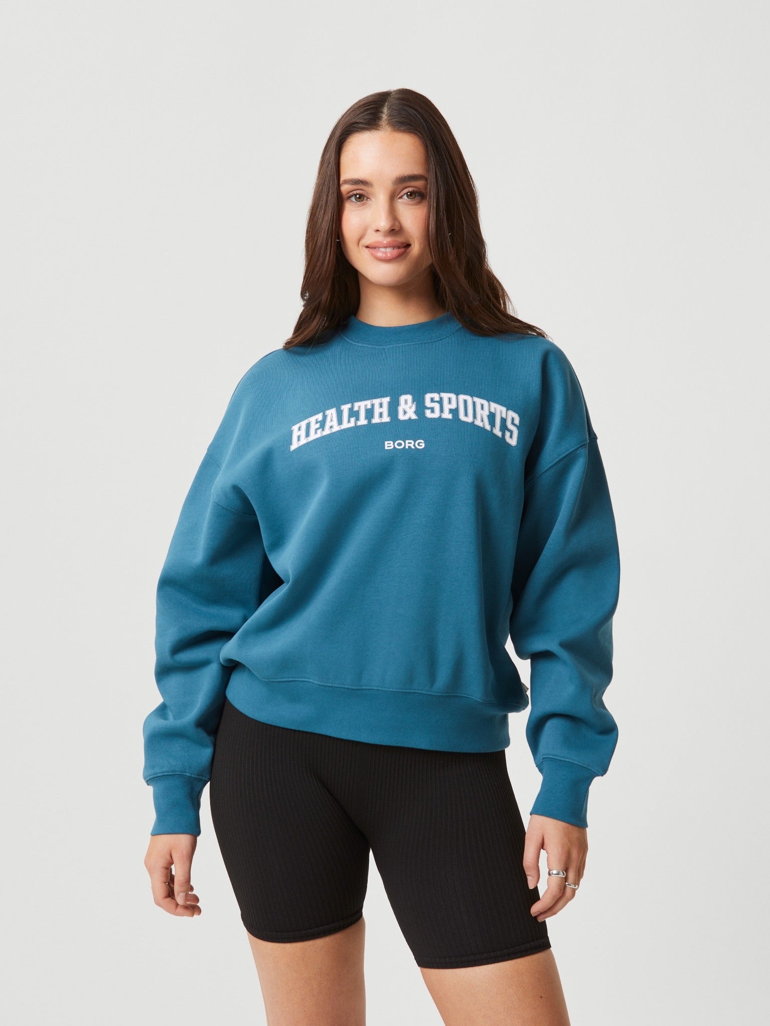BJÖRN BORG Studio Oversized Crew Mallard Blue