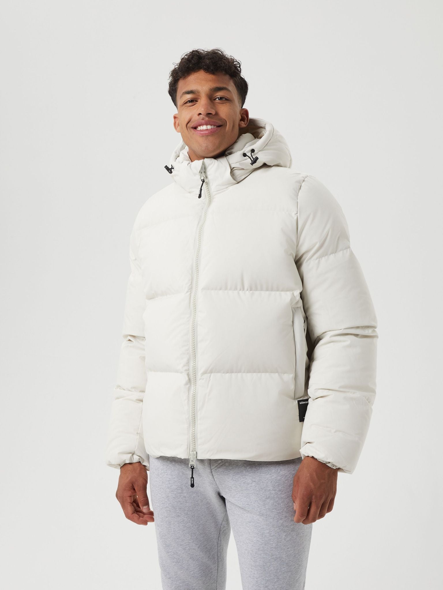 BJÖRN BORG Centre Puffer Jacket Silver Birch