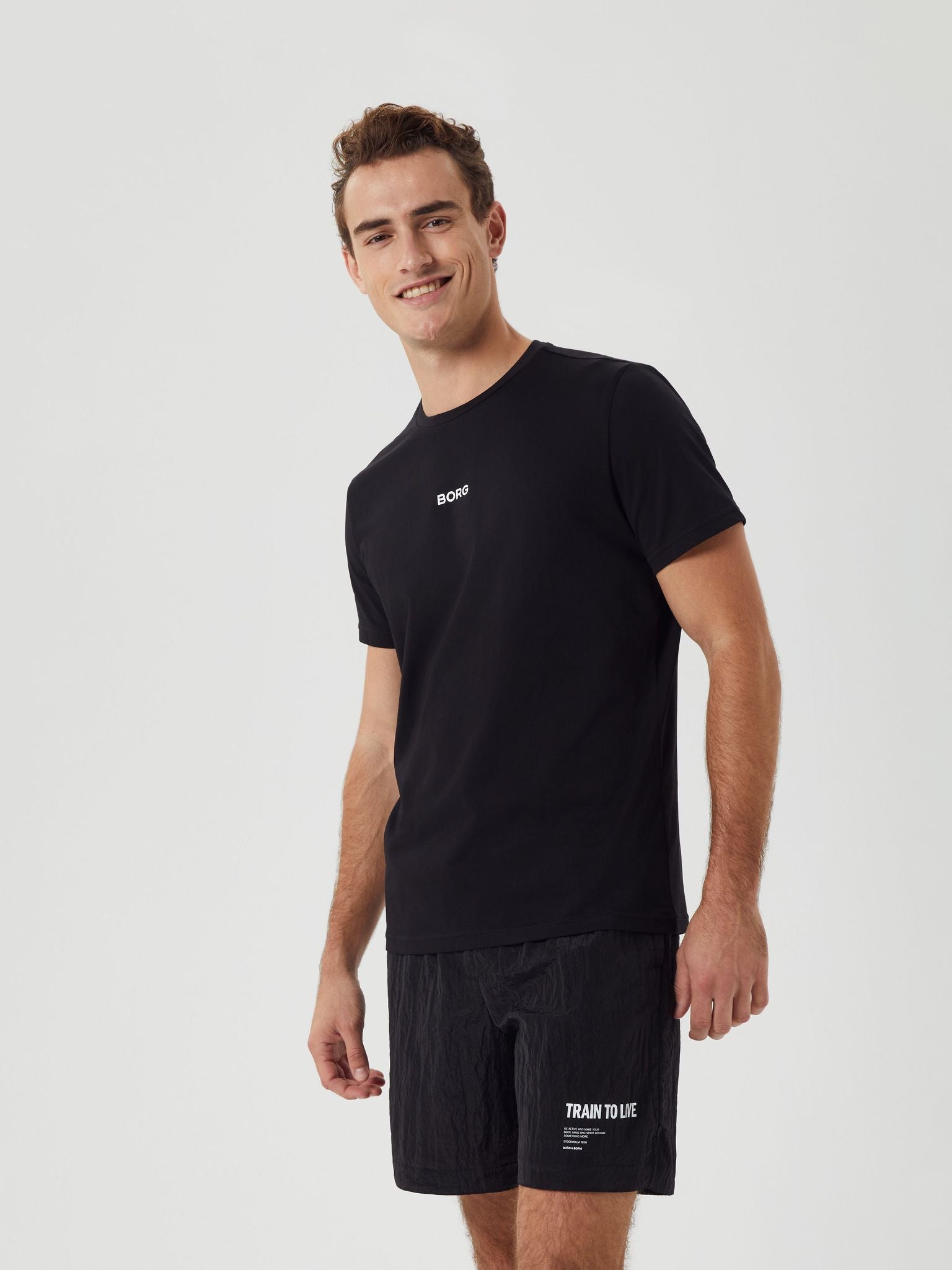 BJÖRN BORG Borg Cotton Blend Training T-shirt Black Beauty
