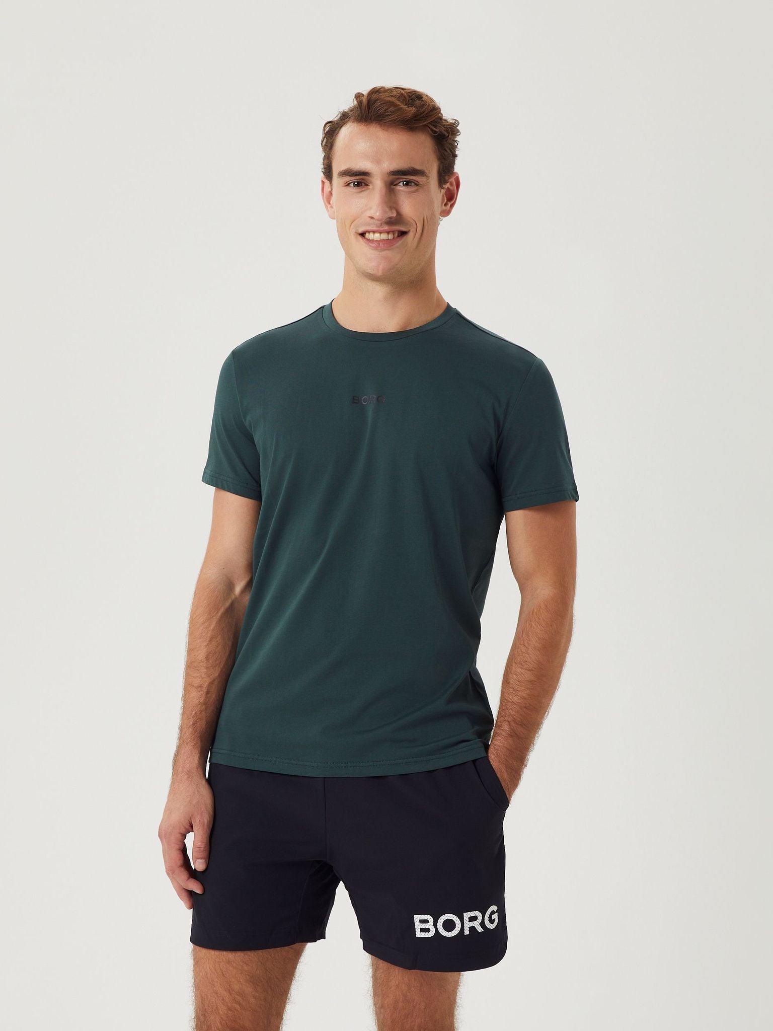 BJÖRN BORG Borg Cotton Blend Training T-shirt Green Gables