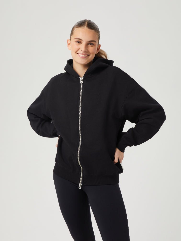 BJÖRN BORG Studio Oversized Zip Hoodie Black Beauty
