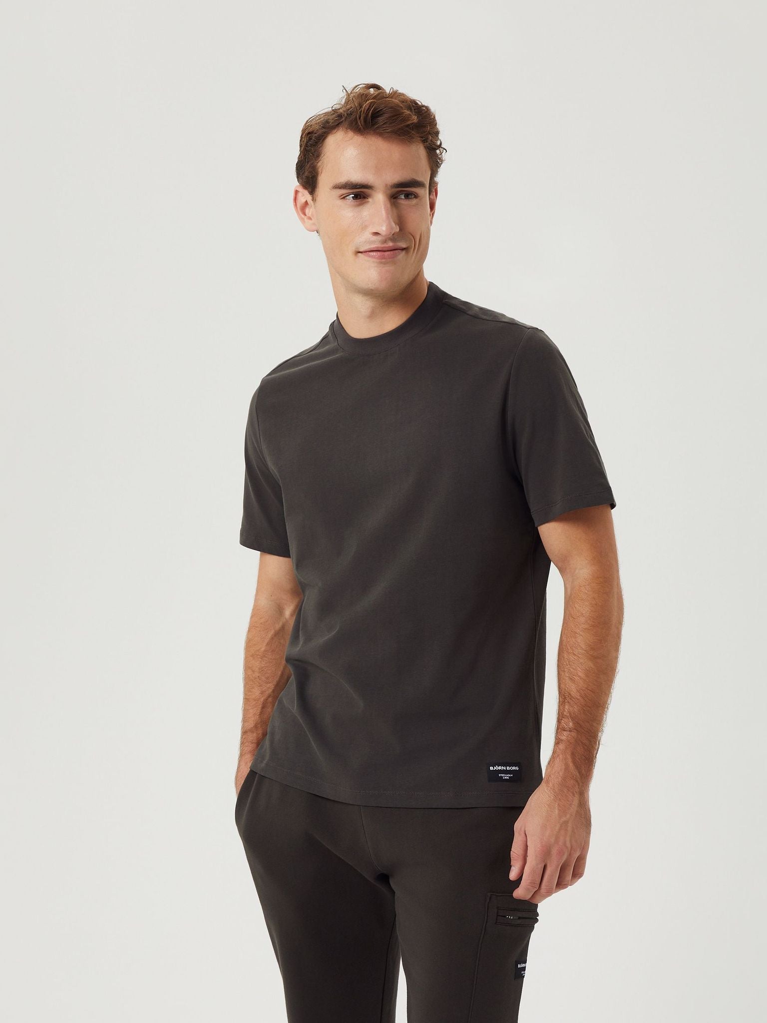BJÖRN BORG Centre Mock Neck T-shirt Peat