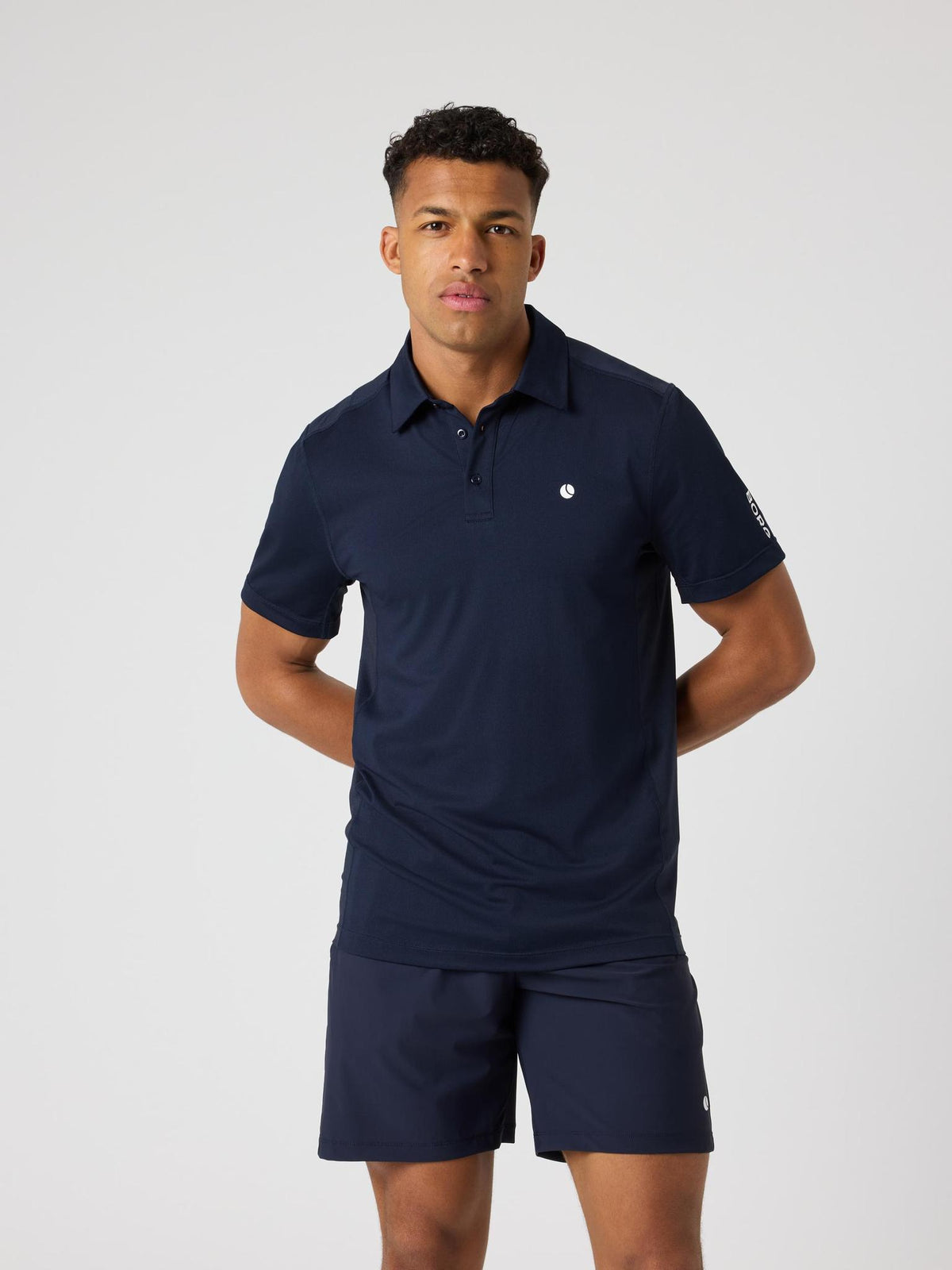 BJÖRN BORG Ace Mesh Panel Polo Shirt Night Sky