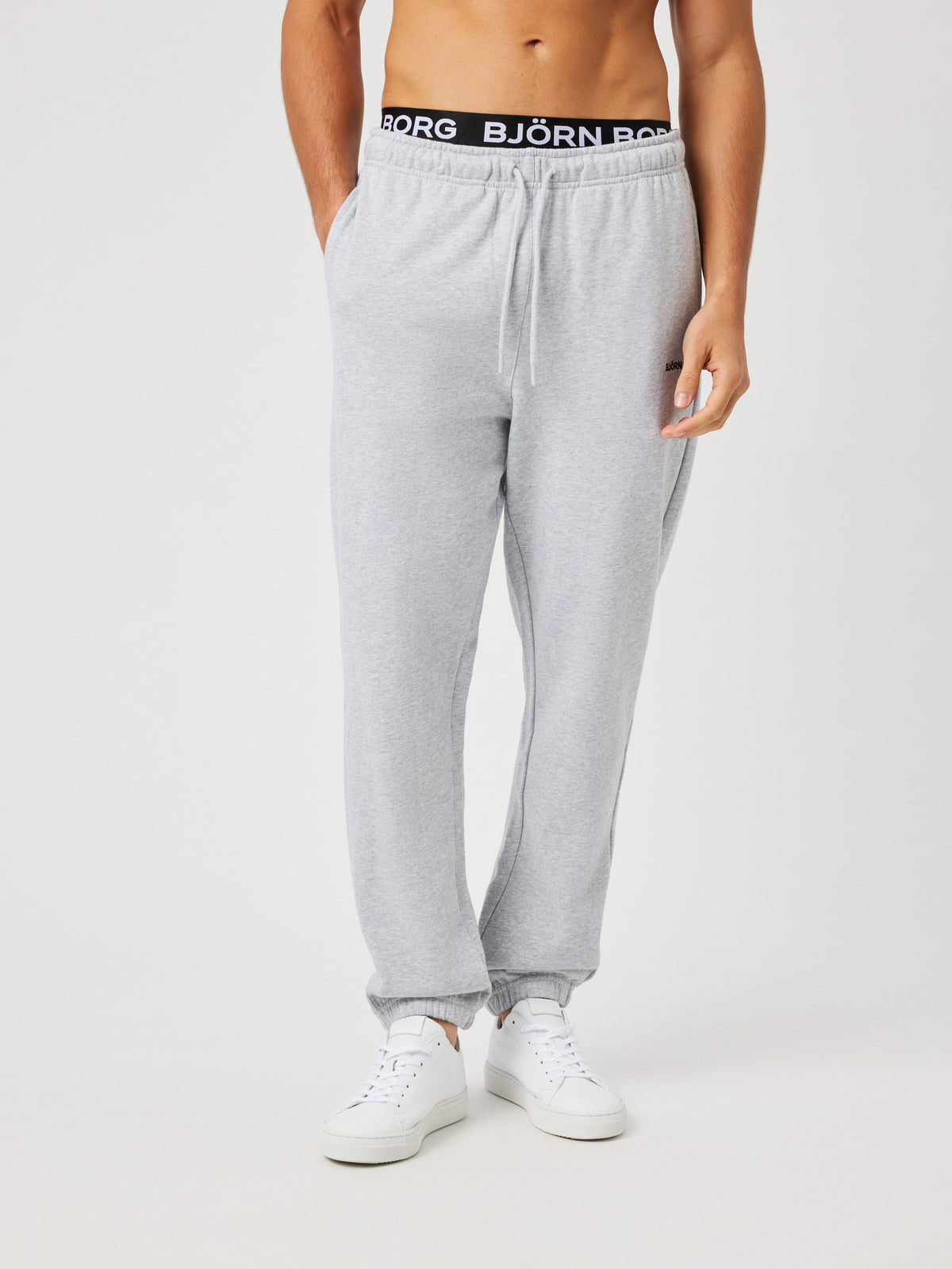 BJÖRN BORG Borg Classic Sweatpants Light Grey Melange