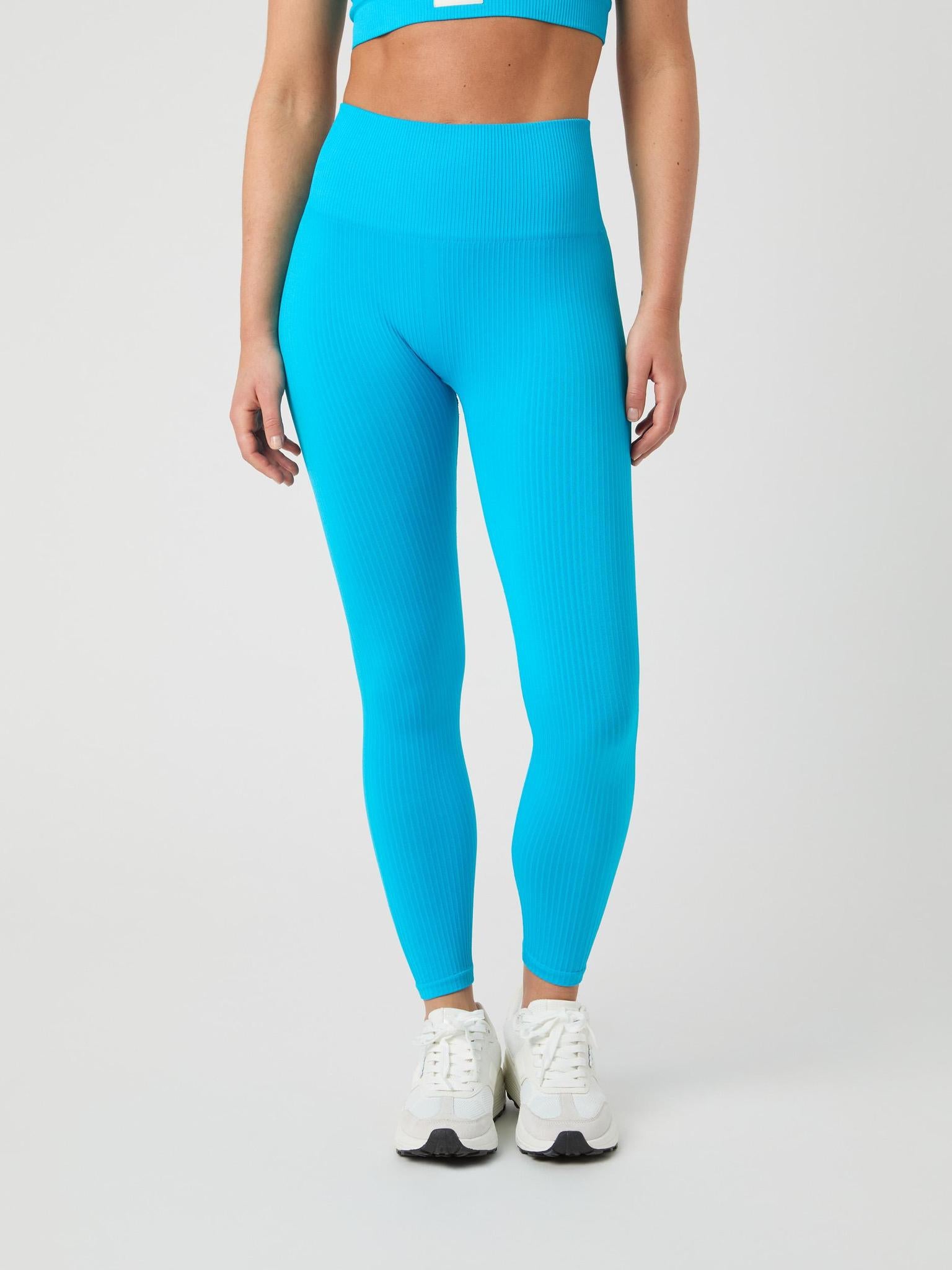 BJÖRN BORG Studio Seamless Ribbed Tights Atomic Blue