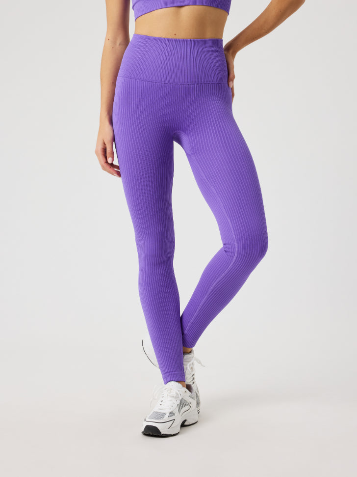 BJÖRN BORG Studio Seamless Ribbed Tights Simply Purple