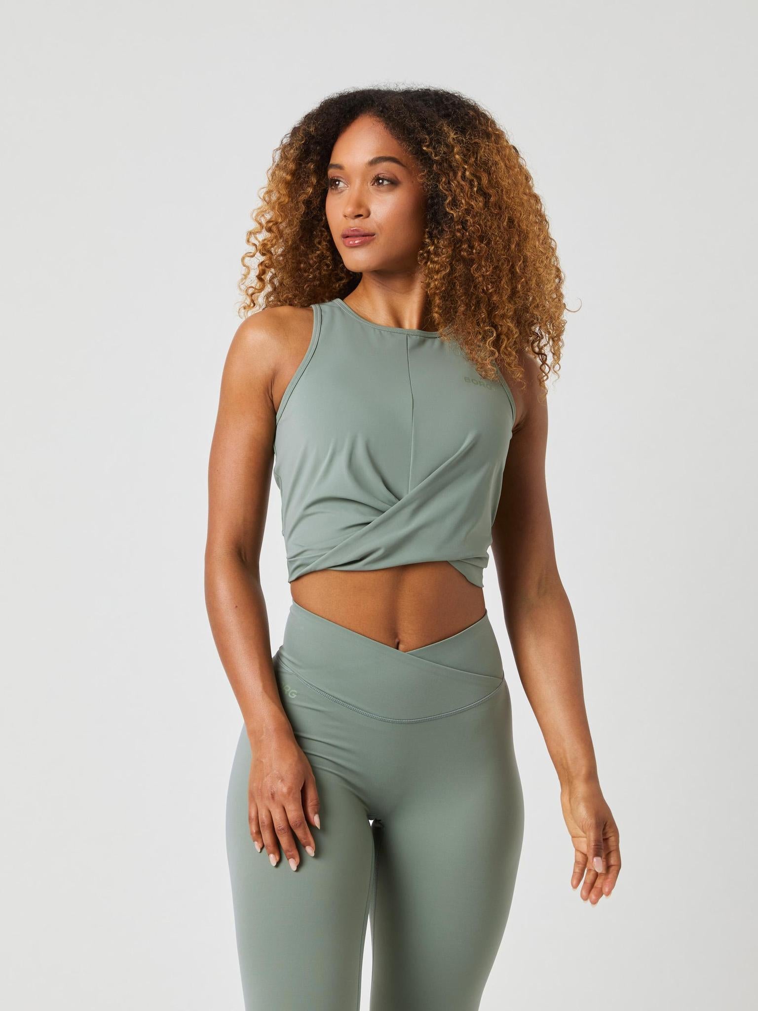 BJÖRN BORG Studio Cross Tank Top Agave Green