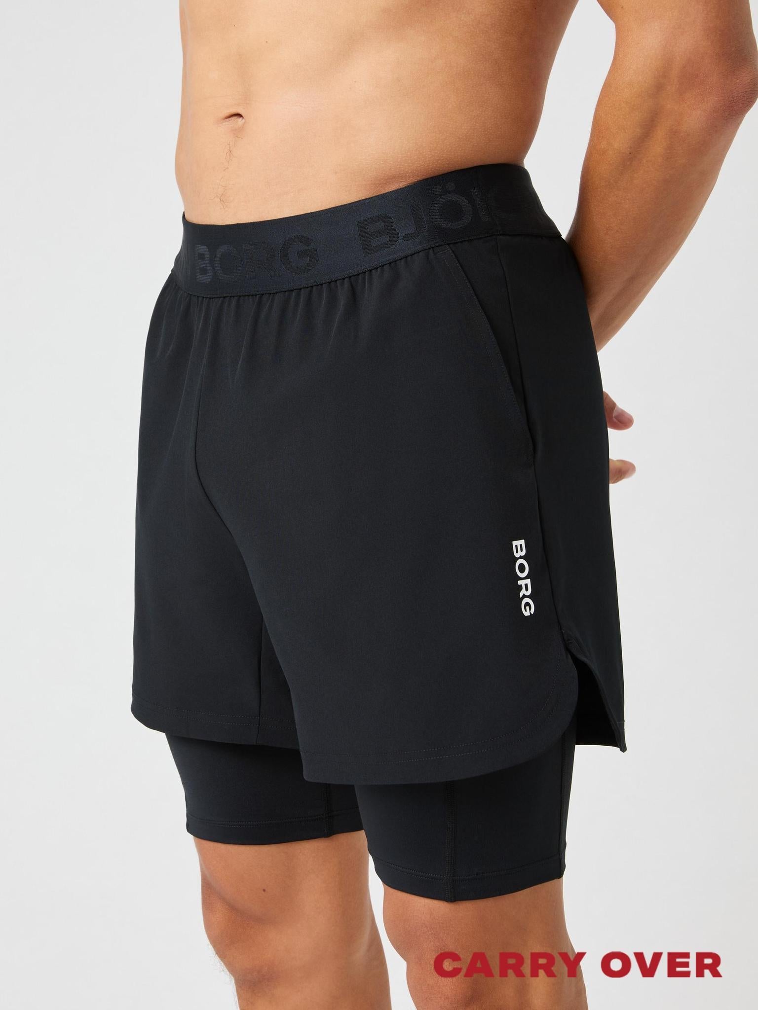 BJÖRN BORG Borg 2 IN 1 Shorts Black Beauty
