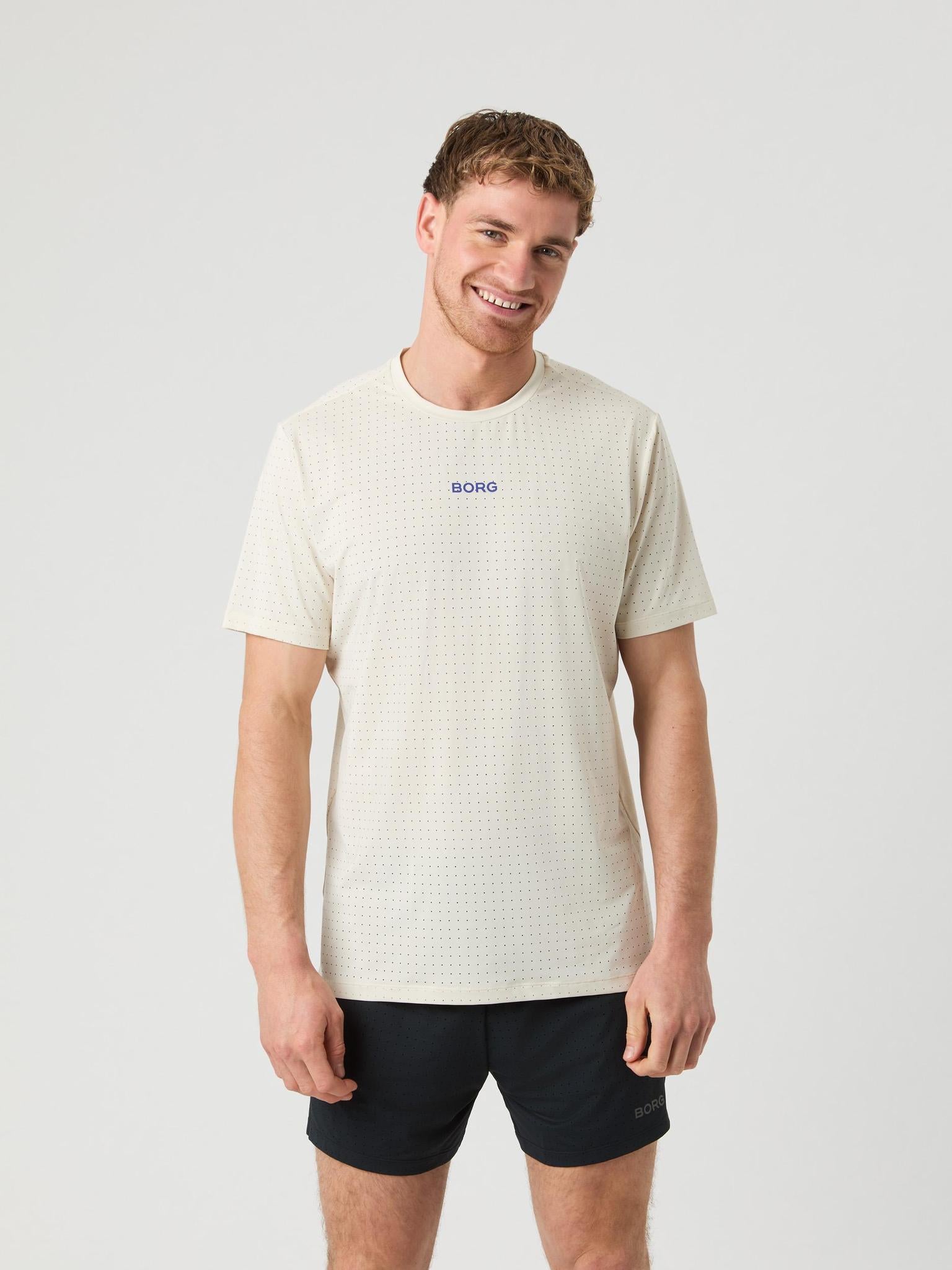 BJÖRN BORG Borg Performance Perforated T-shirt Birch