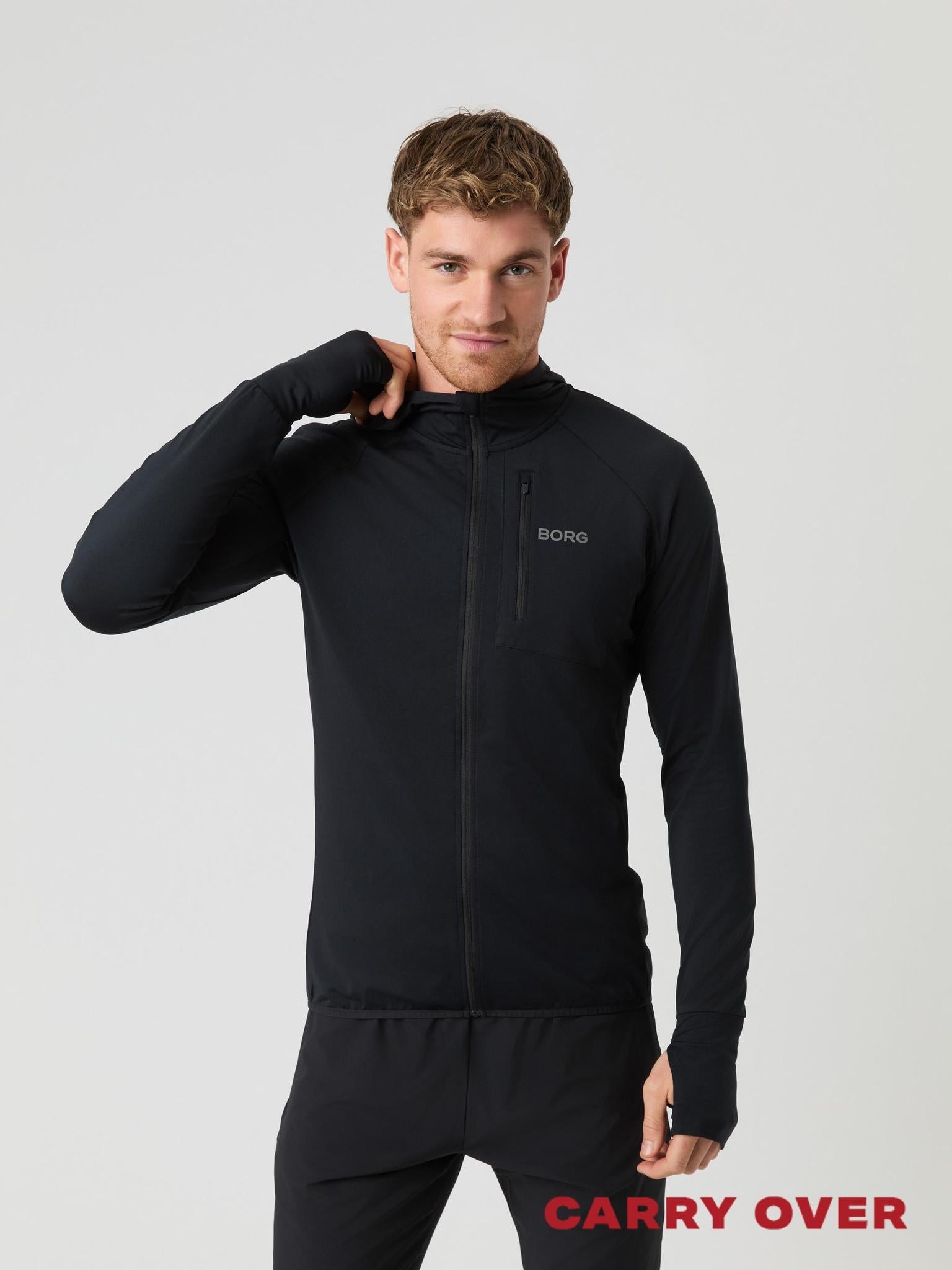 BJÖRN BORG Borg Performance Mid Layer Hood Black Beauty
