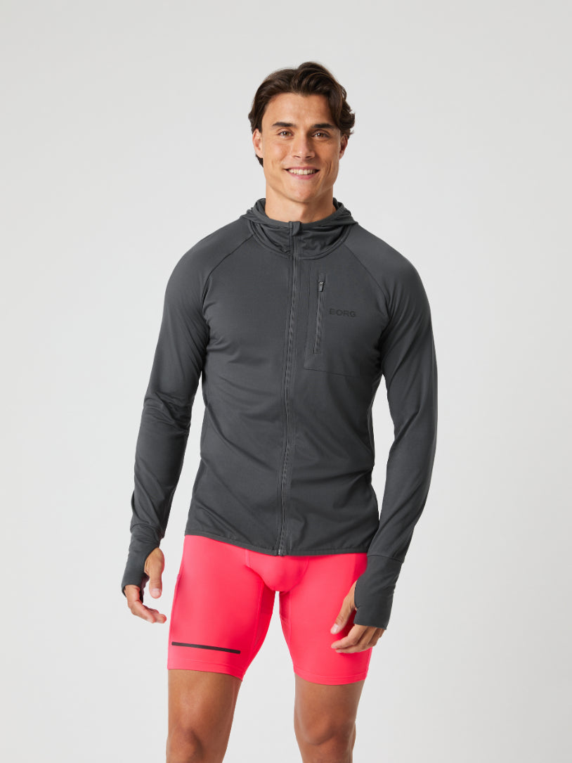 BJÖRN BORG Borg Performance Mid Layer Hood Asphalt