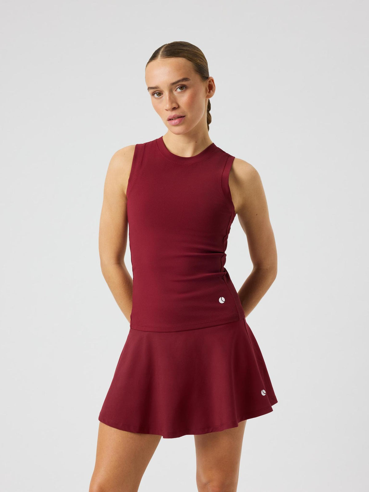 BJÖRN BORG Ace Pocket Ribbed Tank Top Cabernet