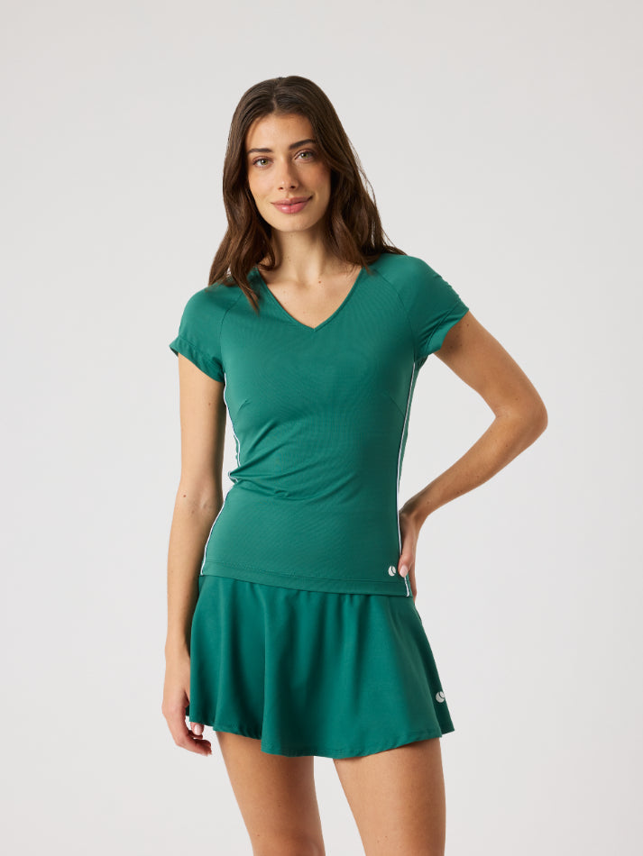 BJÖRN BORG Ace V Neck T-shirt Posy Green