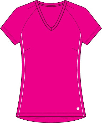 BJÖRN BORG Ace V Neck T-shirt Pink Glo