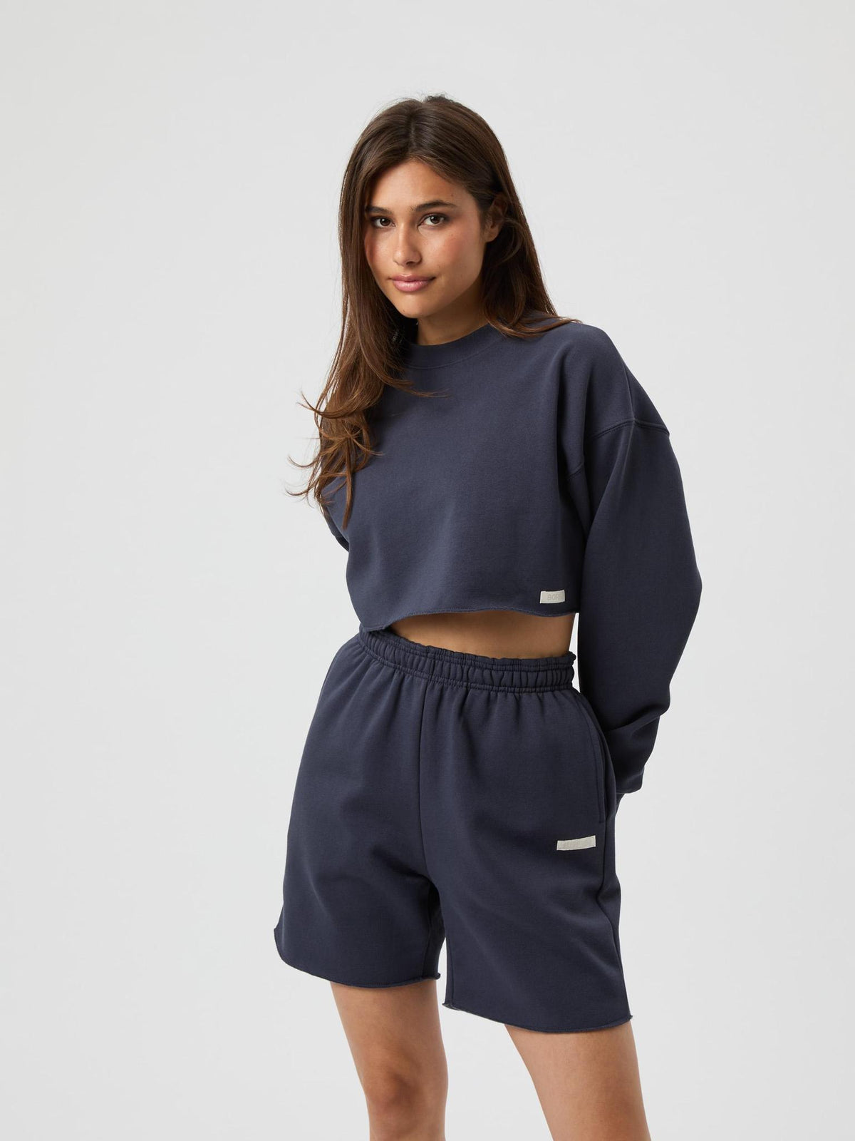 BJÖRN BORG Studio Oversized Cropped Sweatshirt Odyssey Gray