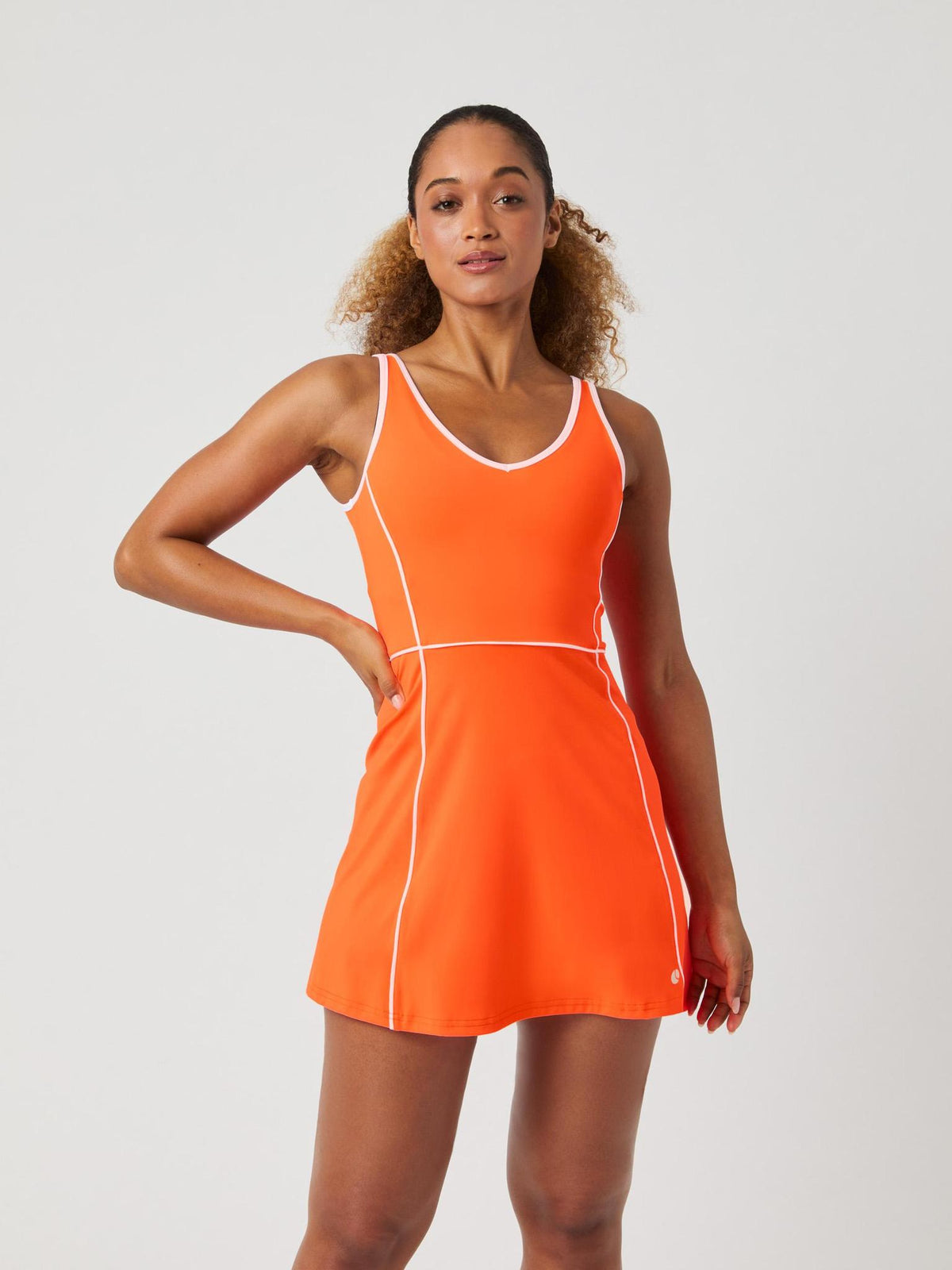 BJÖRN BORG Ace V Dress Shocking Orange