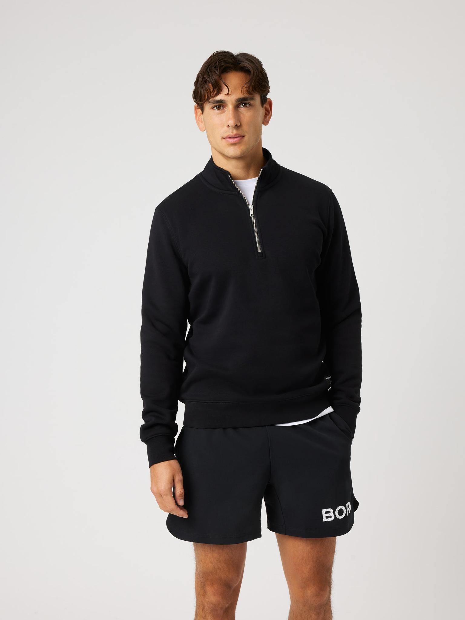 BJÖRN BORG Centre Half Zip Black Beauty
