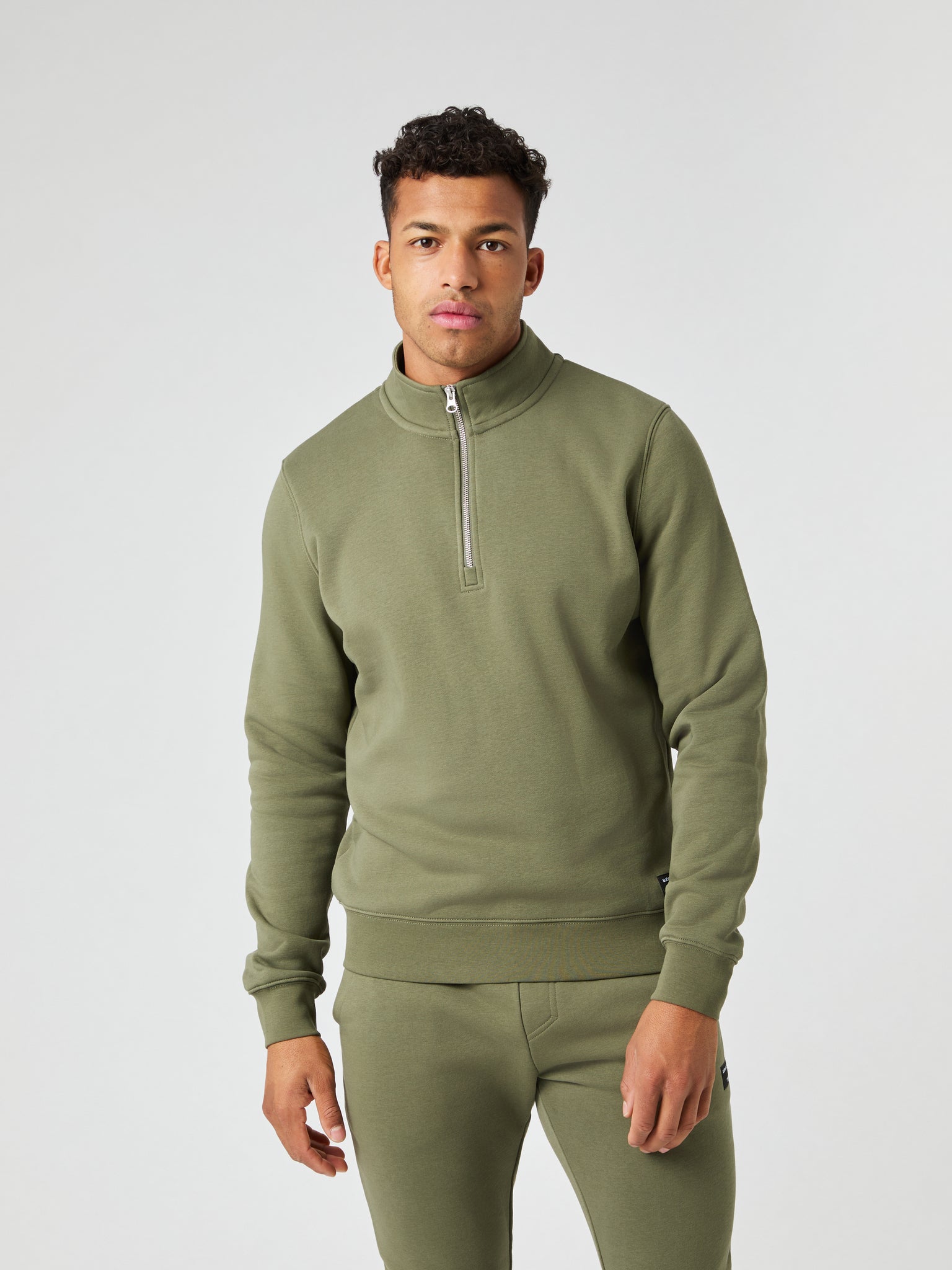 BJÖRN BORG Centre Half Zip Dusty Olive