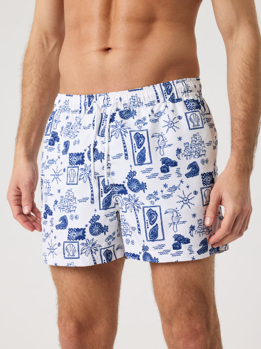 BJÖRN BORG Borg Print Swim Shorts BB Swim Stamps 1
