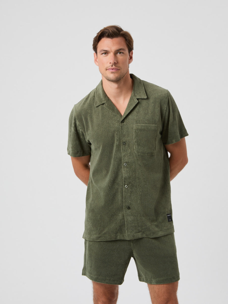 BJÖRN BORG Borg Toweling Pool Shirt Beetle
