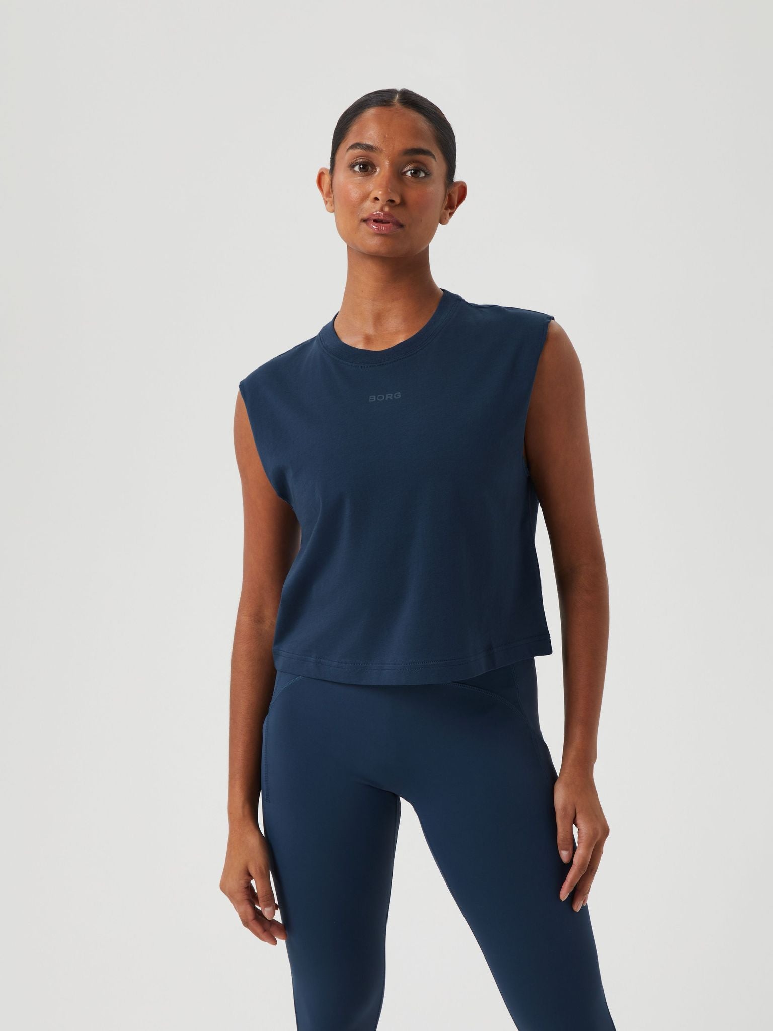 BJÖRN BORG Borg Cropped Tank Midnight Navy