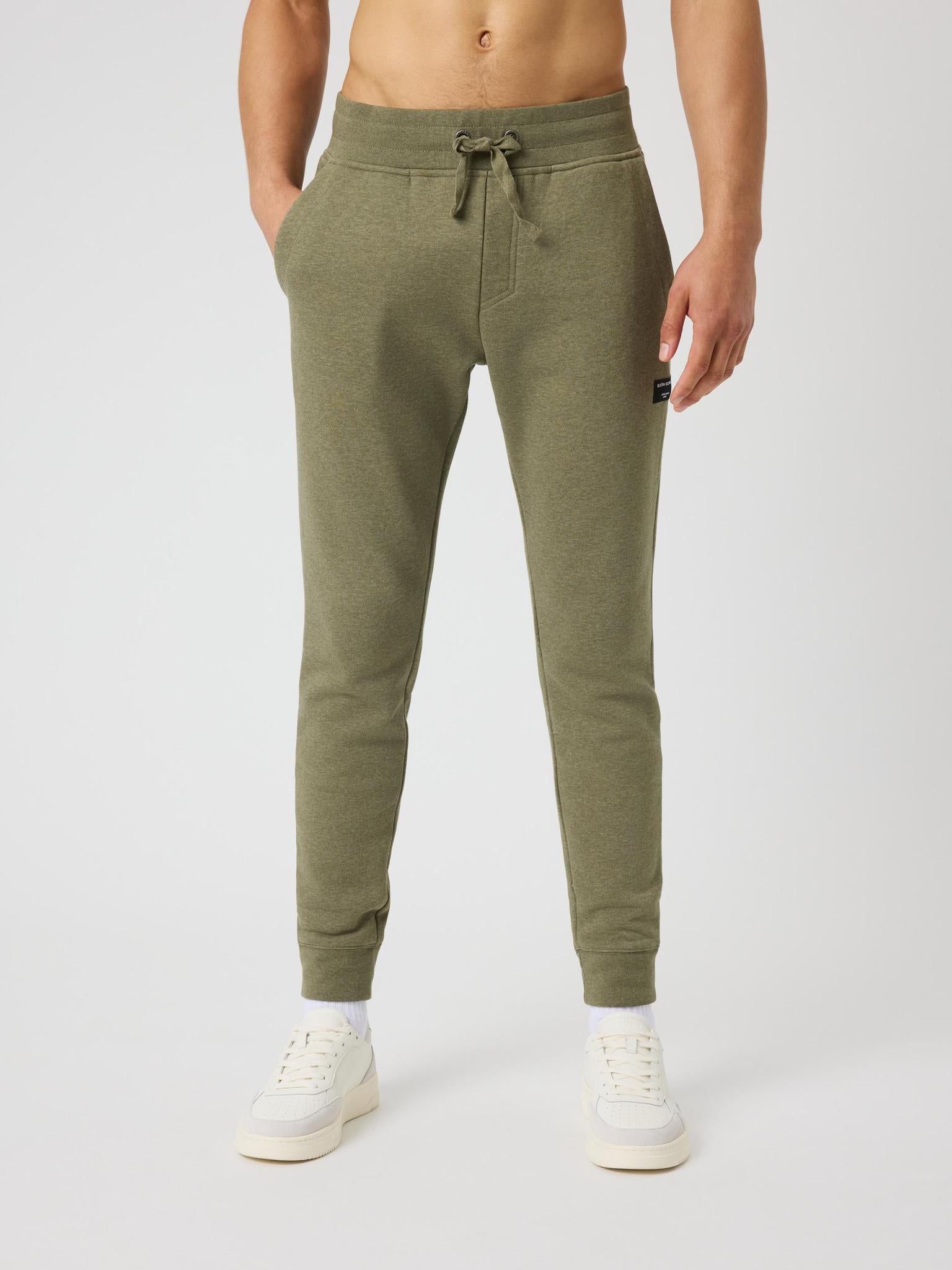 BJÖRN BORG Centre Tapered Sweatpants Winter Moss Melange