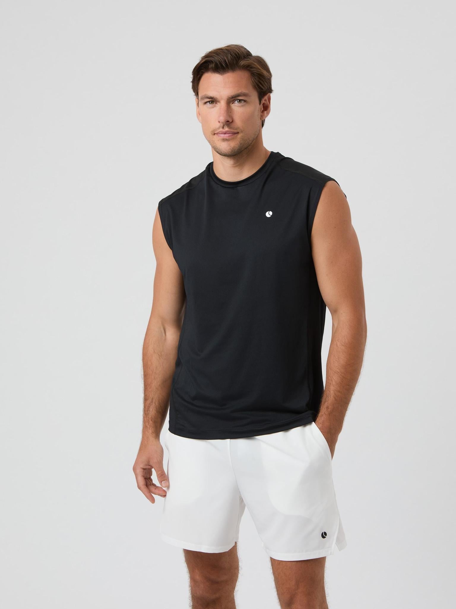 BJÖRN BORG Ace Mesh Panel Tank Black Beauty