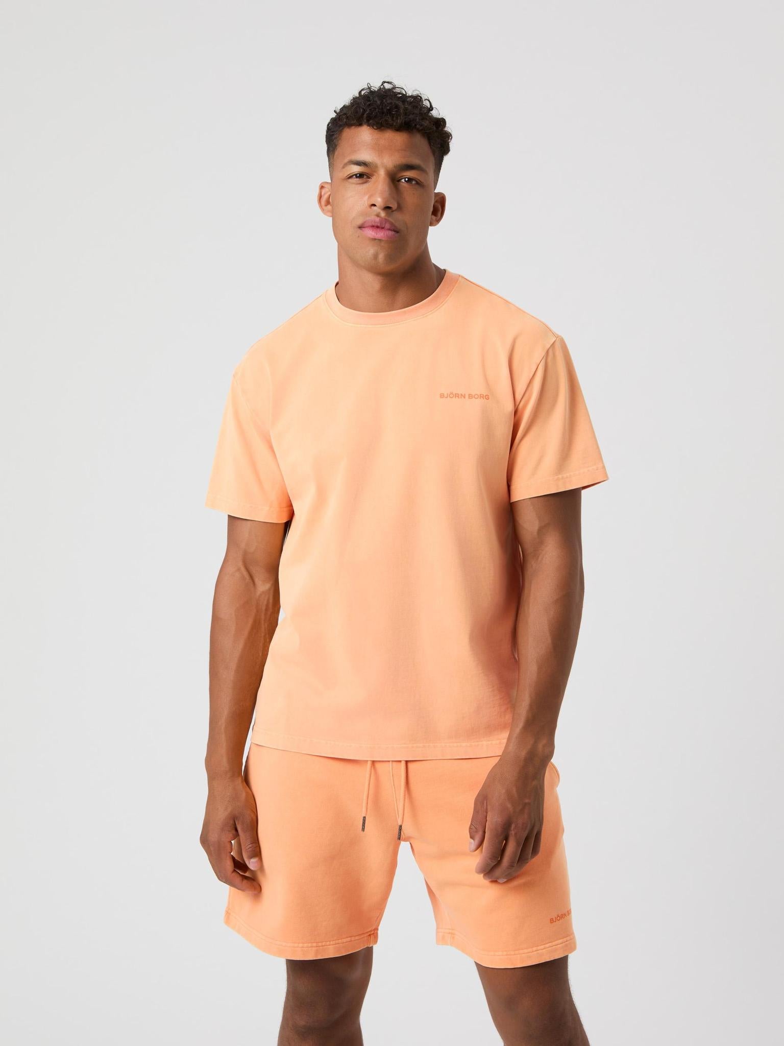 BJÖRN BORG Borg Oversized Washed T-shirt Papaya