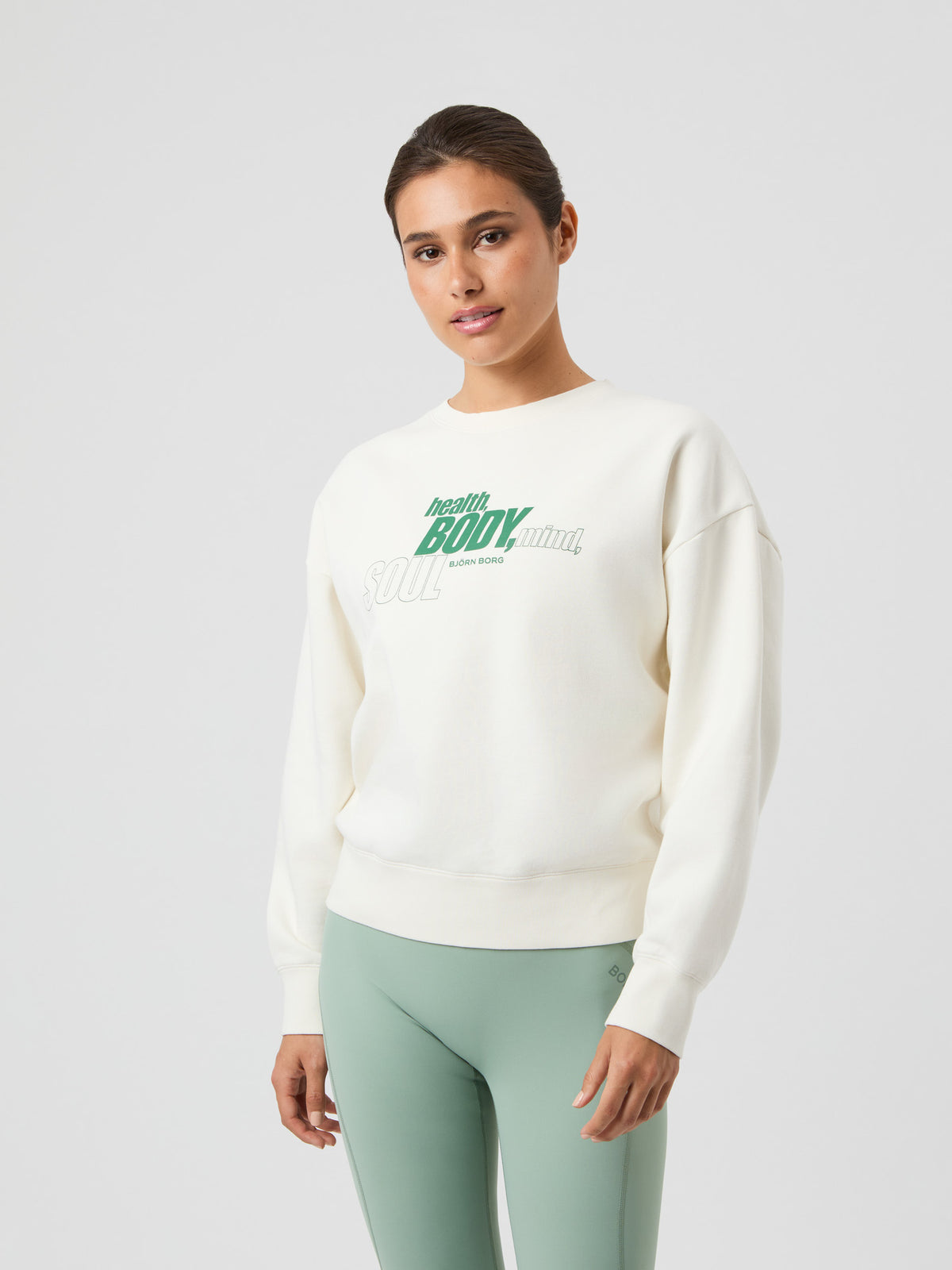 BJÖRN BORG Borg Boyfriend Sweatshirt Cannoli Cream