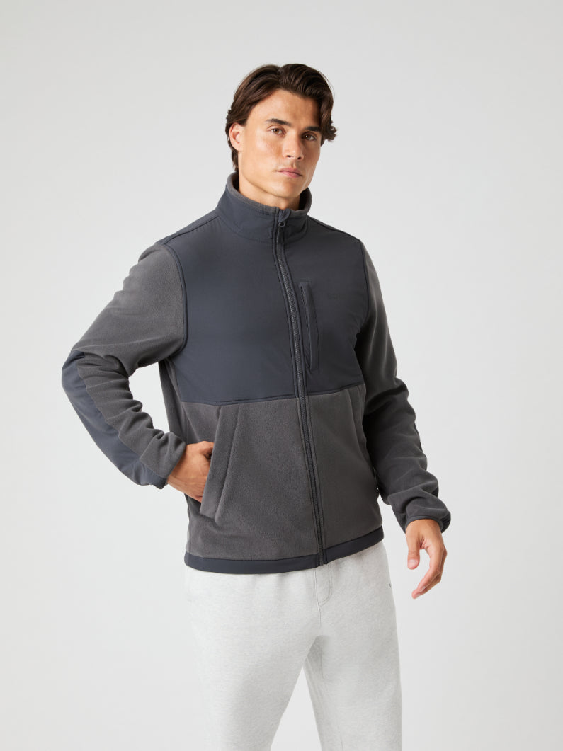BJÖRN BORG Borg Fleece Hybrid Jacket Asphalt