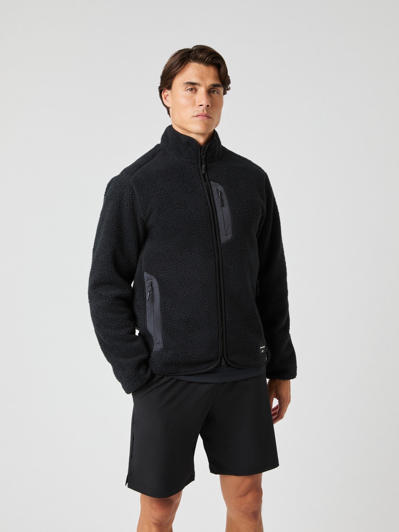 BJÖRN BORG Centre Pile Jacket Black Beauty
