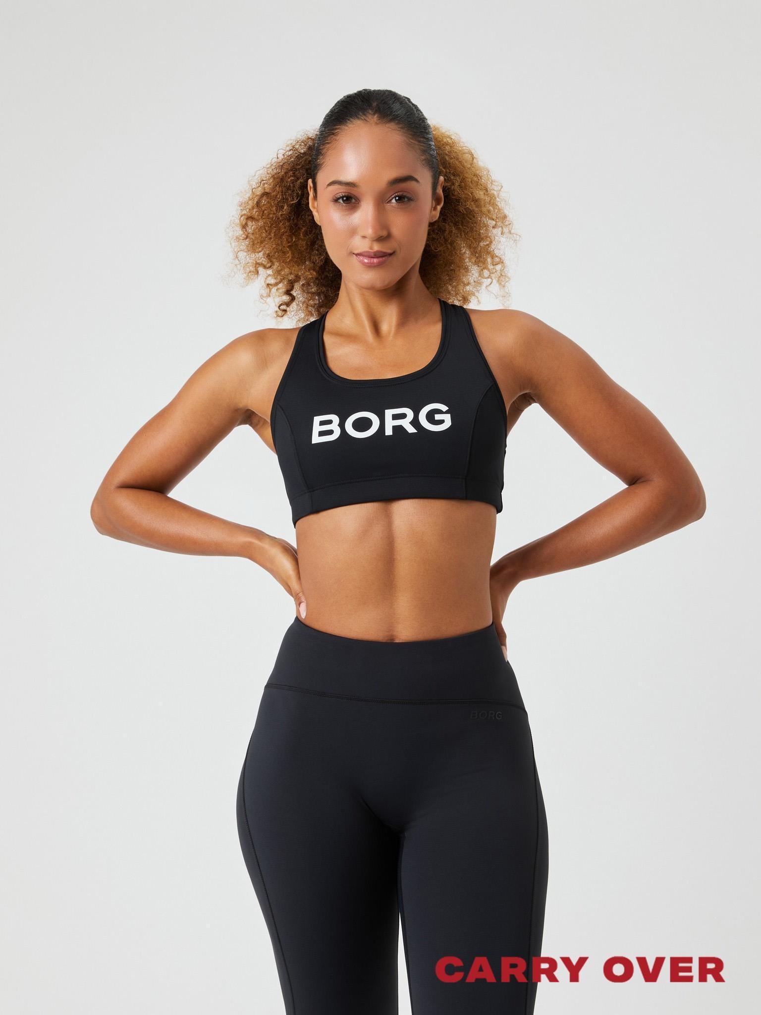 BJÖRN BORG Borg Mid Support Sports Bra Black Beauty