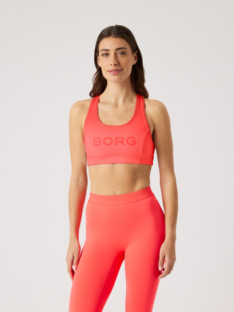 BJÖRN BORG Borg Mid Support Sports Bra Diva Pink