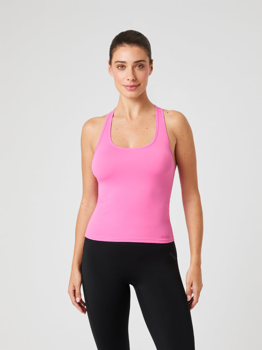 BJÖRN BORG Borg Soft Racerback Tank Top Ibis Rose