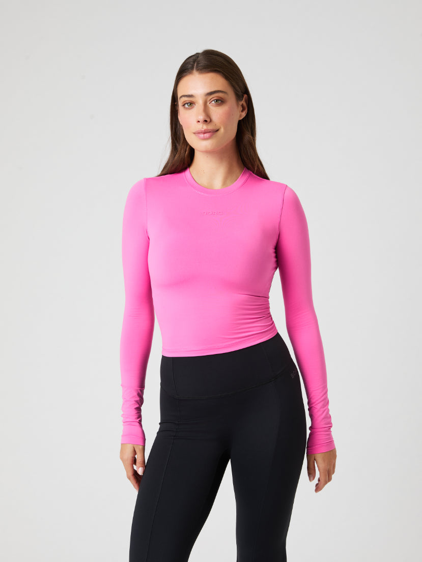 BJÖRN BORG Studio Soft Cropped Longsleeve Ibis Rose