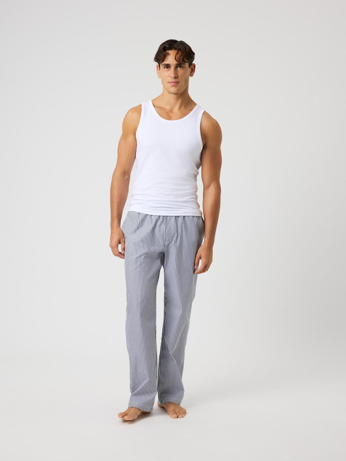 BJÖRN BORG Core Woven Logo Pyjama Pants BB Anglo Stripe 2