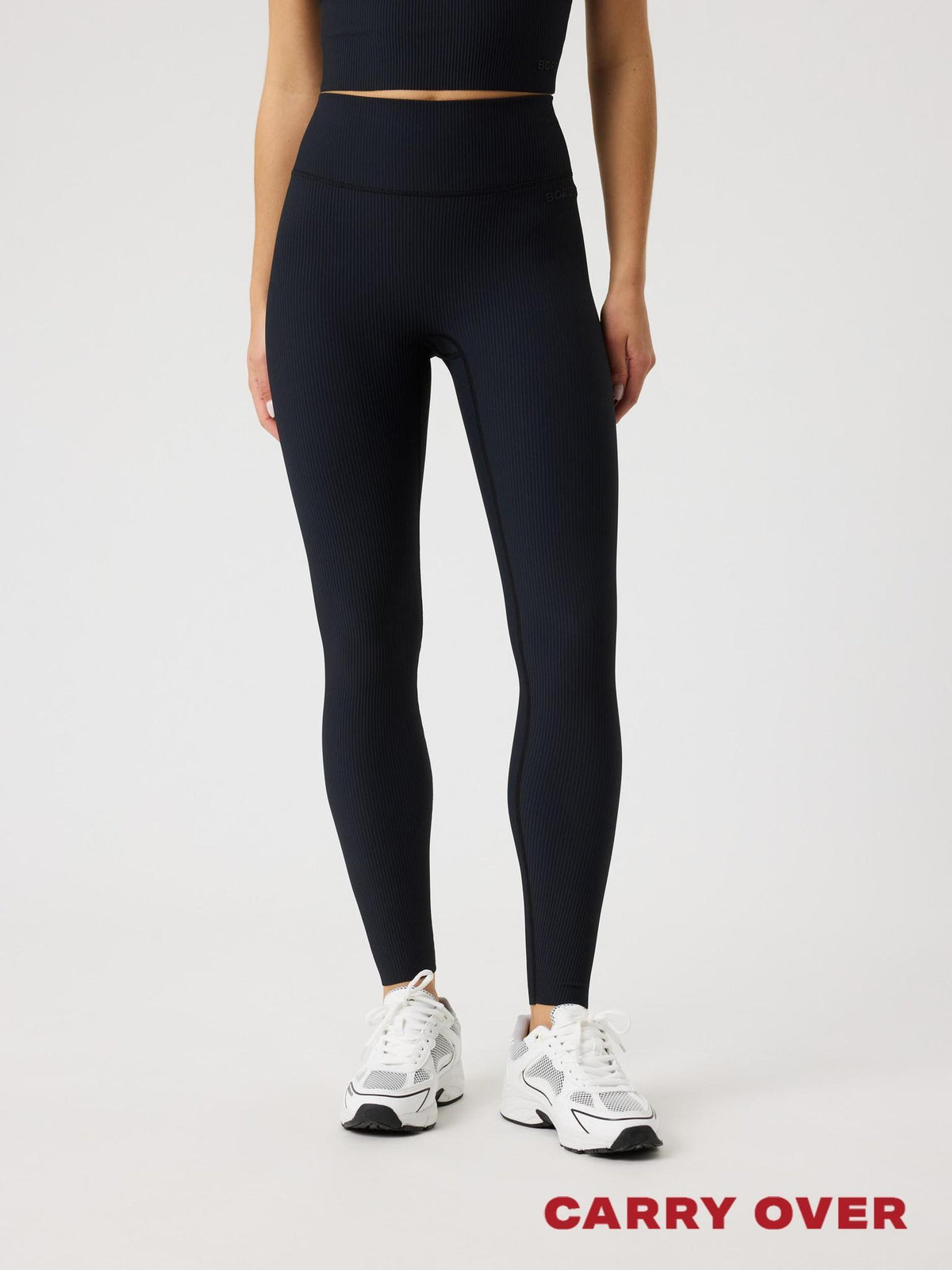 BJÖRN BORG Studio Ribbed Tights Black Beauty
