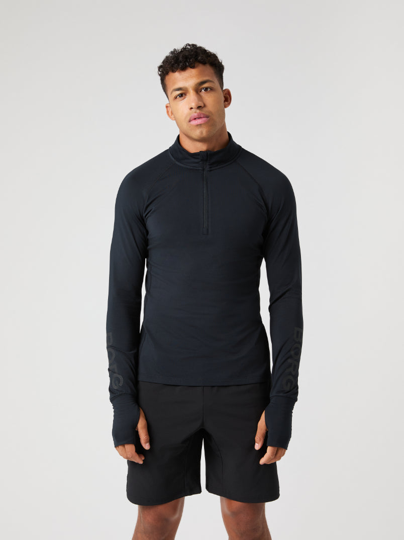 BJÖRN BORG Borg Midlayer Half Zip Black Beauty