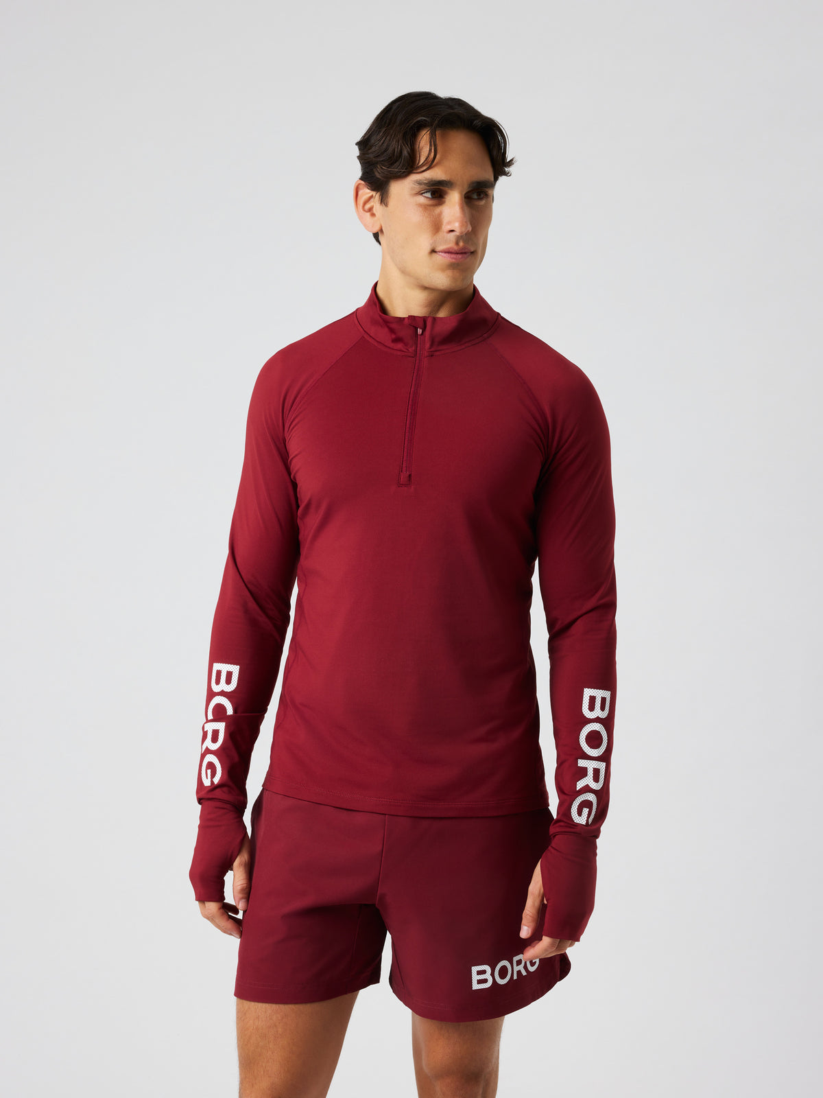BJÖRN BORG Borg Midlayer Half Zip Cabernet
