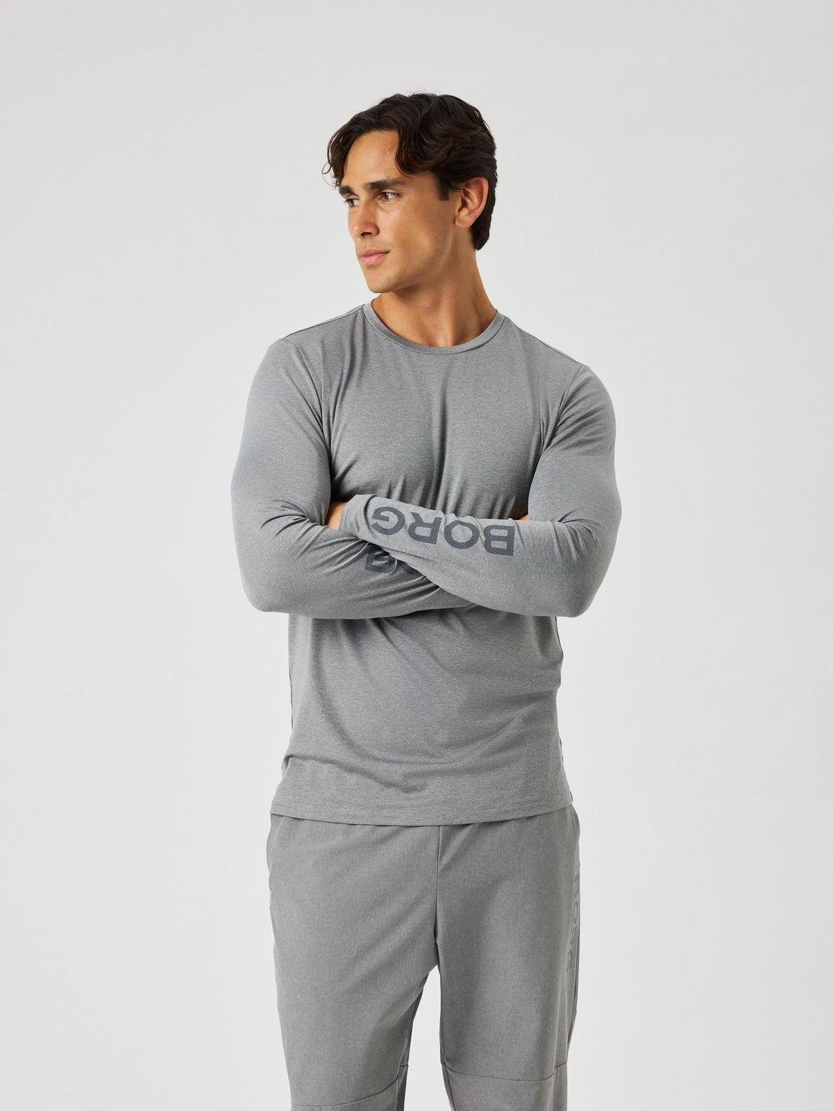BJÖRN BORG Borg Long Sleeve T-shirt Grey Melange