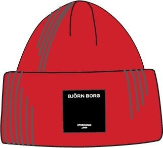 BJÖRN BORG Centre Knit Beanie Flame Scarlet
